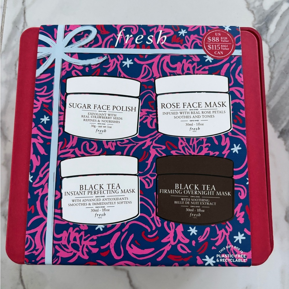 Fresh Skincare Set with Sugar Face Polish and Masks